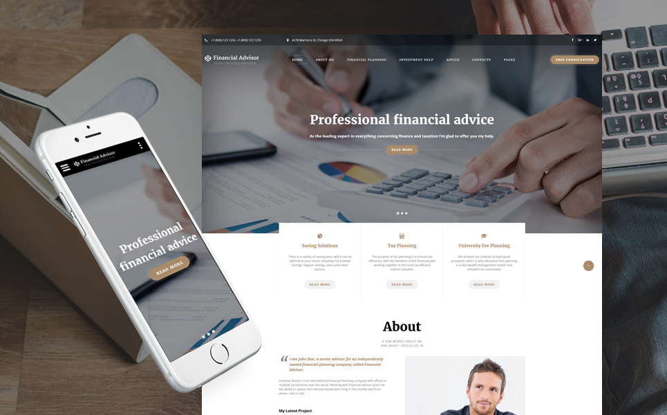 Financial Advisor Multipage Website Template New Screenshots BIG