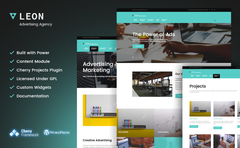 Leon - advertising, marketing and SEO agency WPML ready WordPress Template Big Screenshot Leon - advertising, marketing and SEO agency WordPress Theme New Screenshots BIG