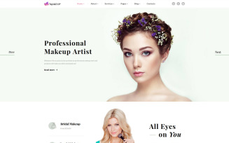 Makeup Artist & Cosmetics Responsive Website Template