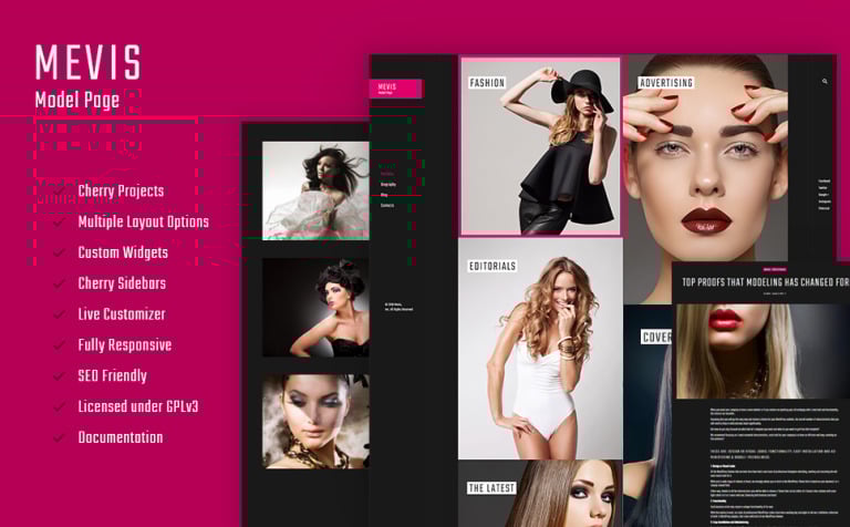 Mevis - Model Personal Page Photography WPML ready WordPress Template Big Screenshot Mevis - Model Personal Page Photography WordPress Theme New Screenshots BIG