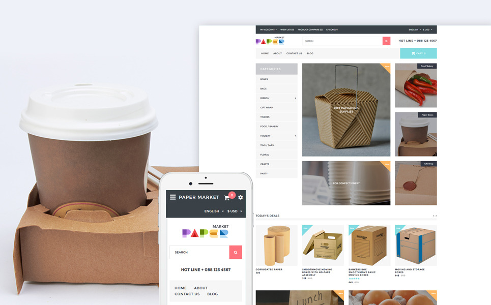 Paper Market - Packaging Responsive Bootstrap OpenCart Template Big Screenshot Paper Market - Packaging Responsive OpenCart Template New Screenshots BIG