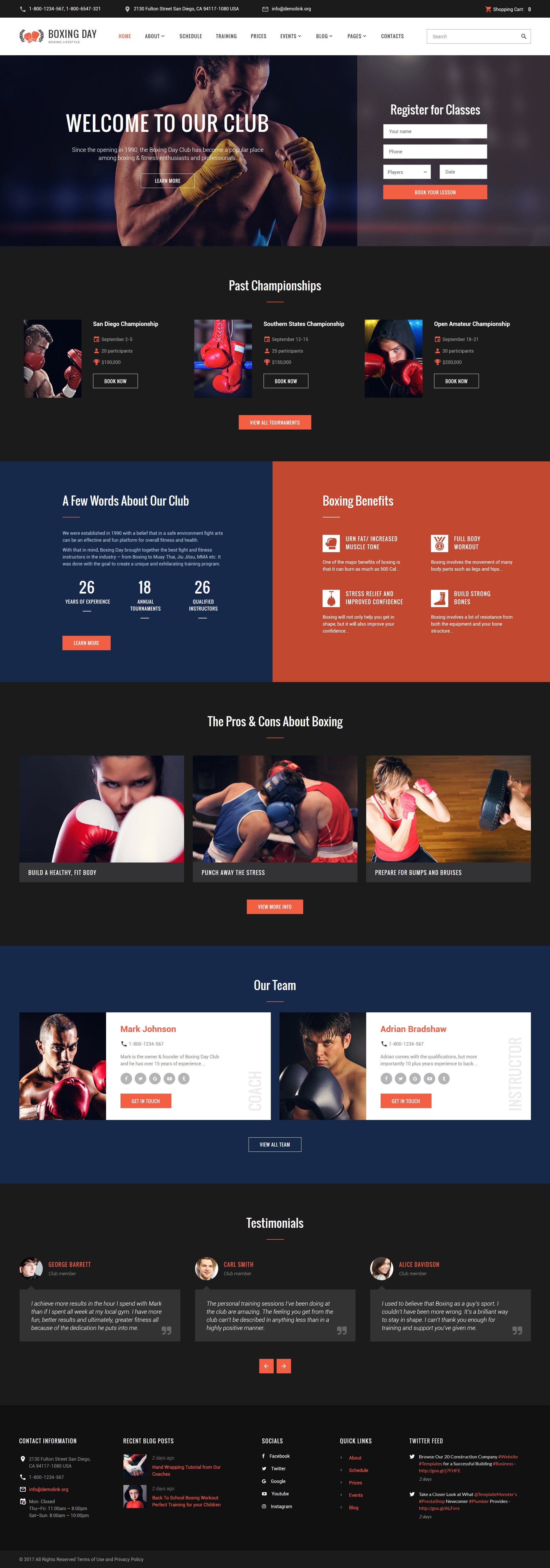 Plantilla Web "Boxing Day" #61393