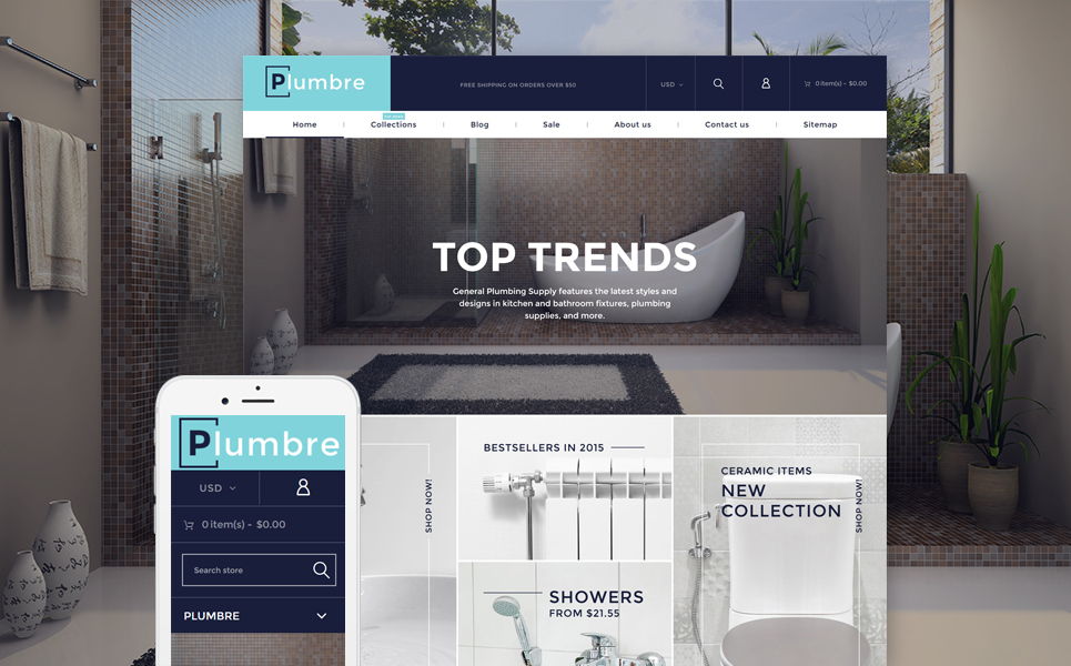 Plumbre - Plumbing & Building Parts Shopify Theme New Screenshots BIG