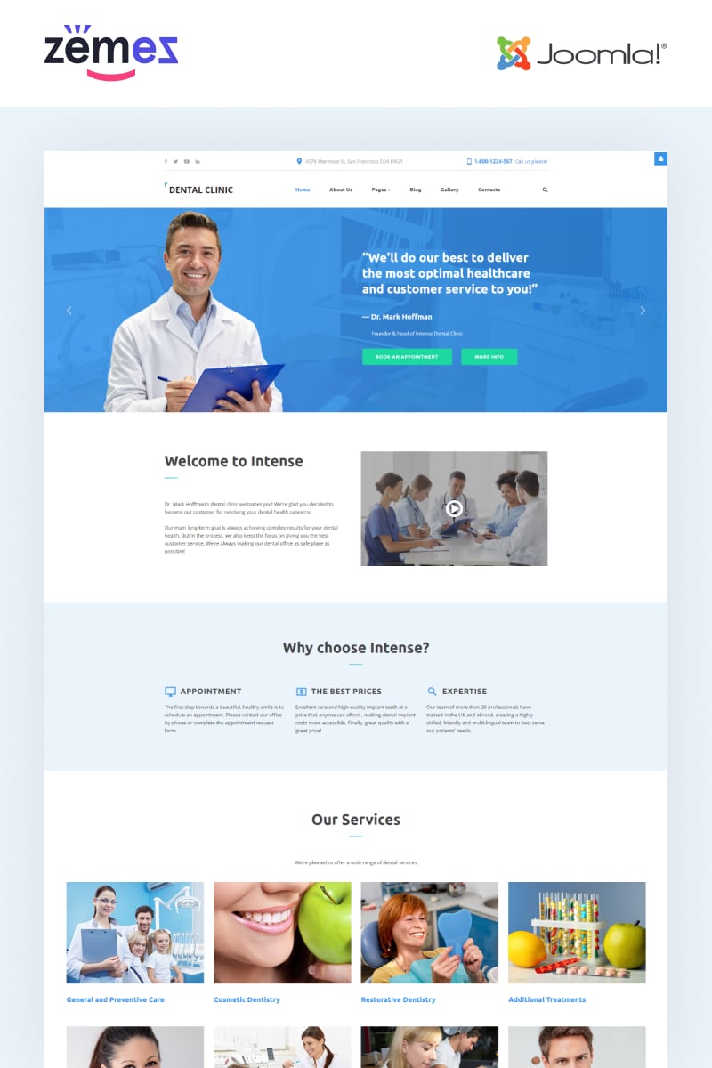 Responsive Dental Clinic - Dentistry Responsive Joomla #61338