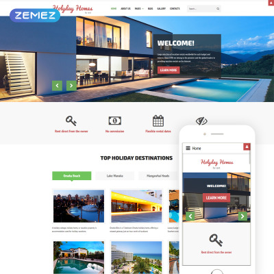 Responsive Joomla Vorlage für Immobilienagentur #61313