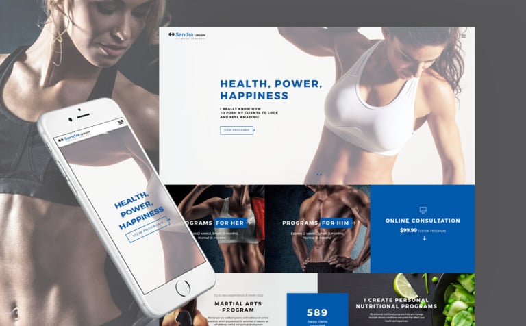 sandra lincoln personal fitness trainer responsive tema web 61358