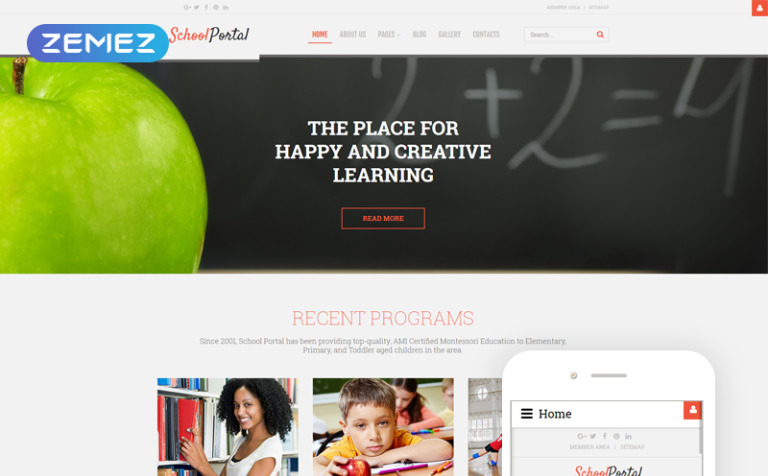 School Portal - Educational School Portal Responsive Responsive Joomla Theme Big Screenshot School Portal - Educational School Portal Responsive Joomla Template New Screenshots BIG