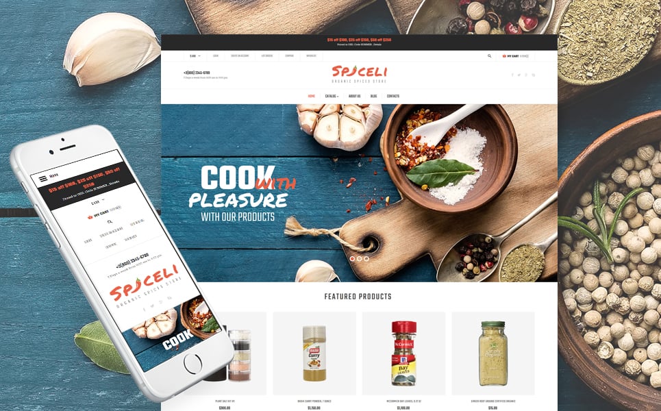 Spice Shop Responsive VirtueMart Template New Screenshots BIG