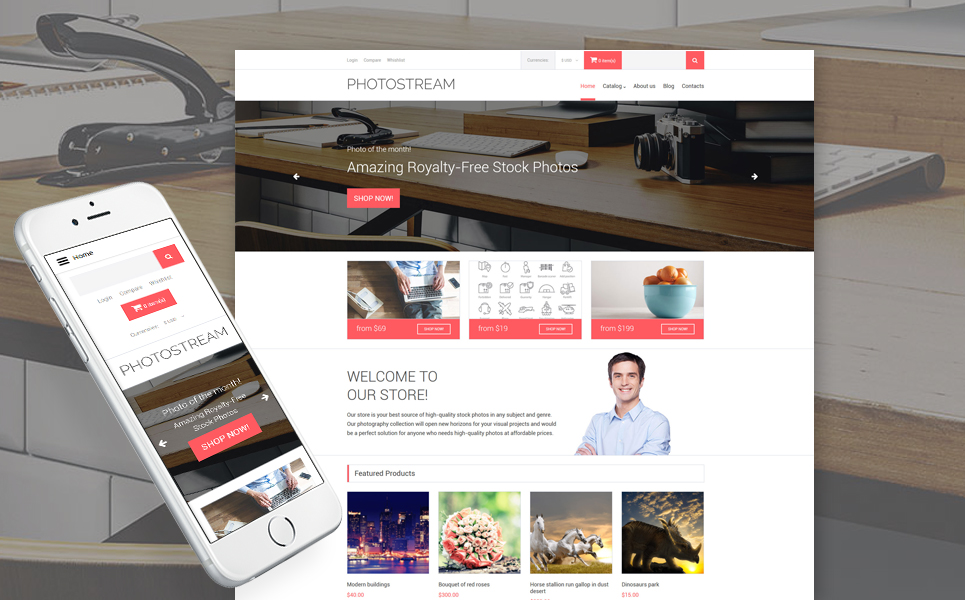 Stock Photo Responsive VirtueMart Template New Screenshots BIG