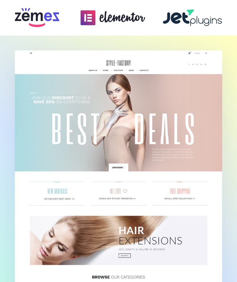 Style Factory - Hair Care & Hair Styling Responsive WooCommerce Template Big Screenshot Style Factory - Hair Care & Hair Styling WooCommerce Theme New Screenshots BIG