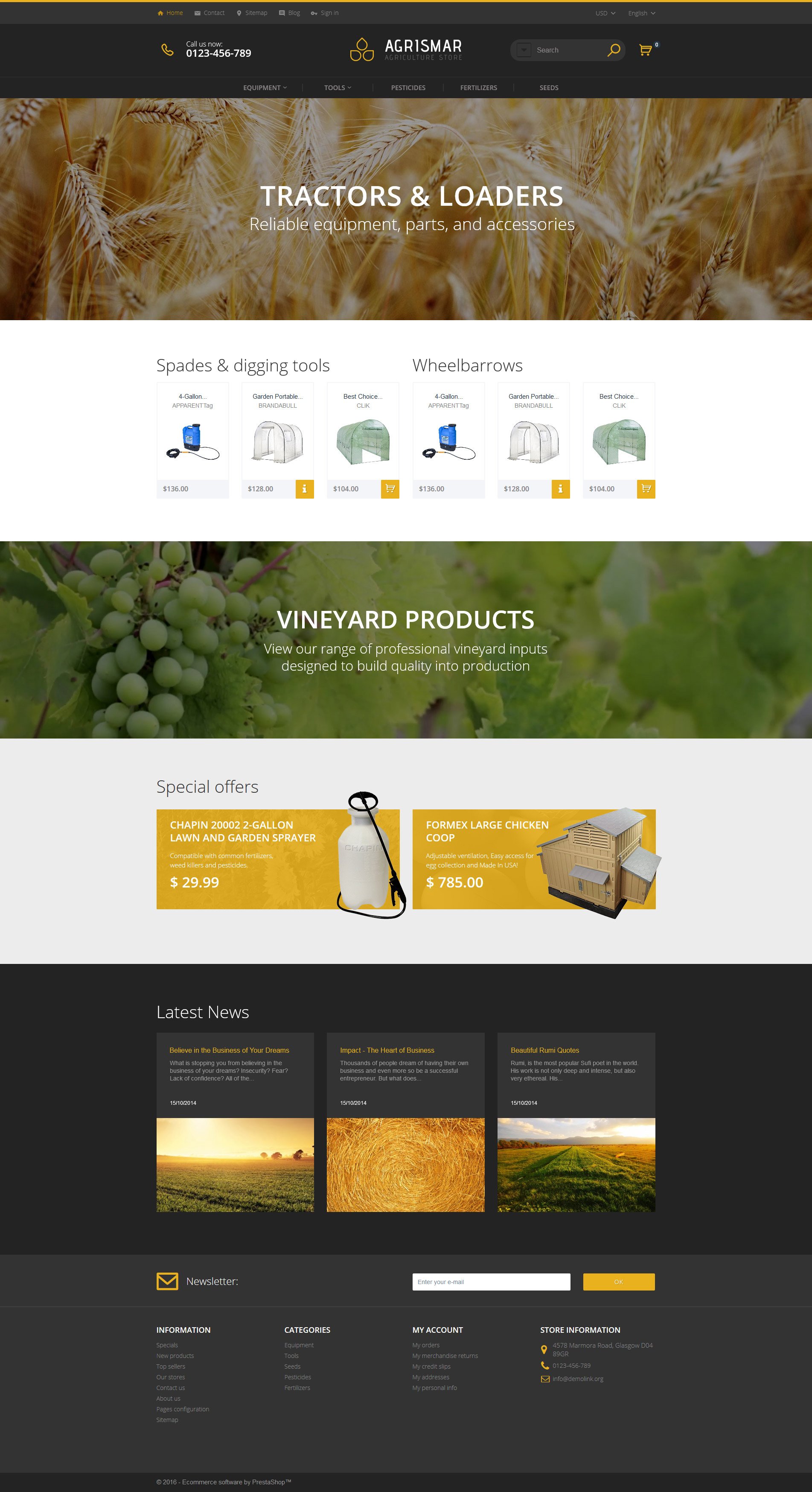 Tema De PrestaShop "Agrismar" #61314