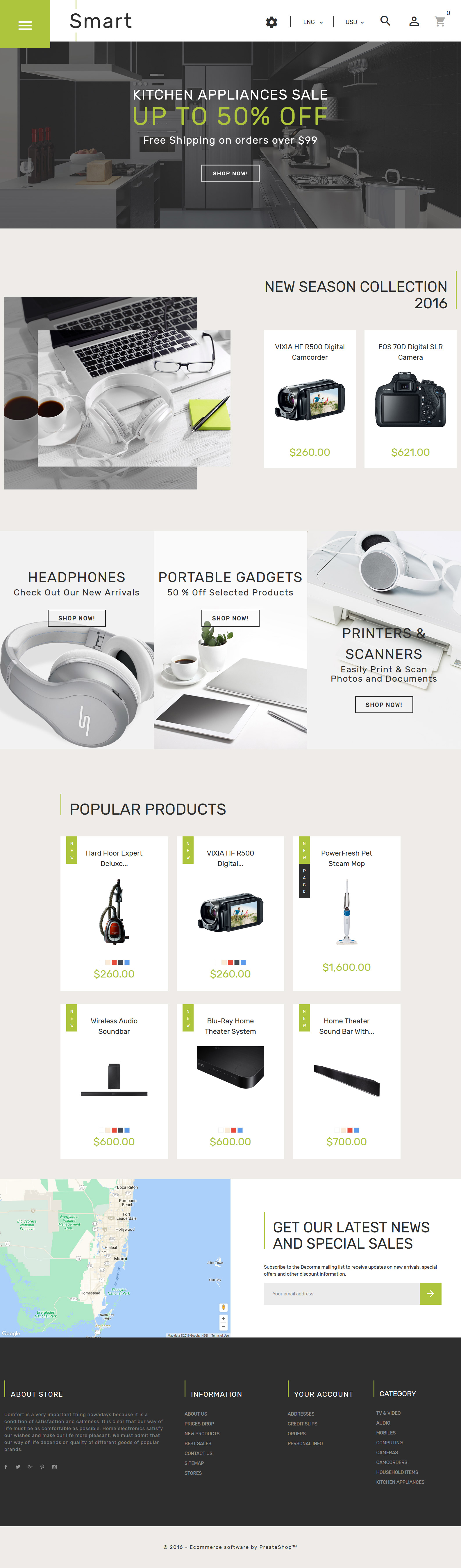 Tema De PrestaShop "Smart - Gadgets y Electrónica" #61360 - captura de pantalla