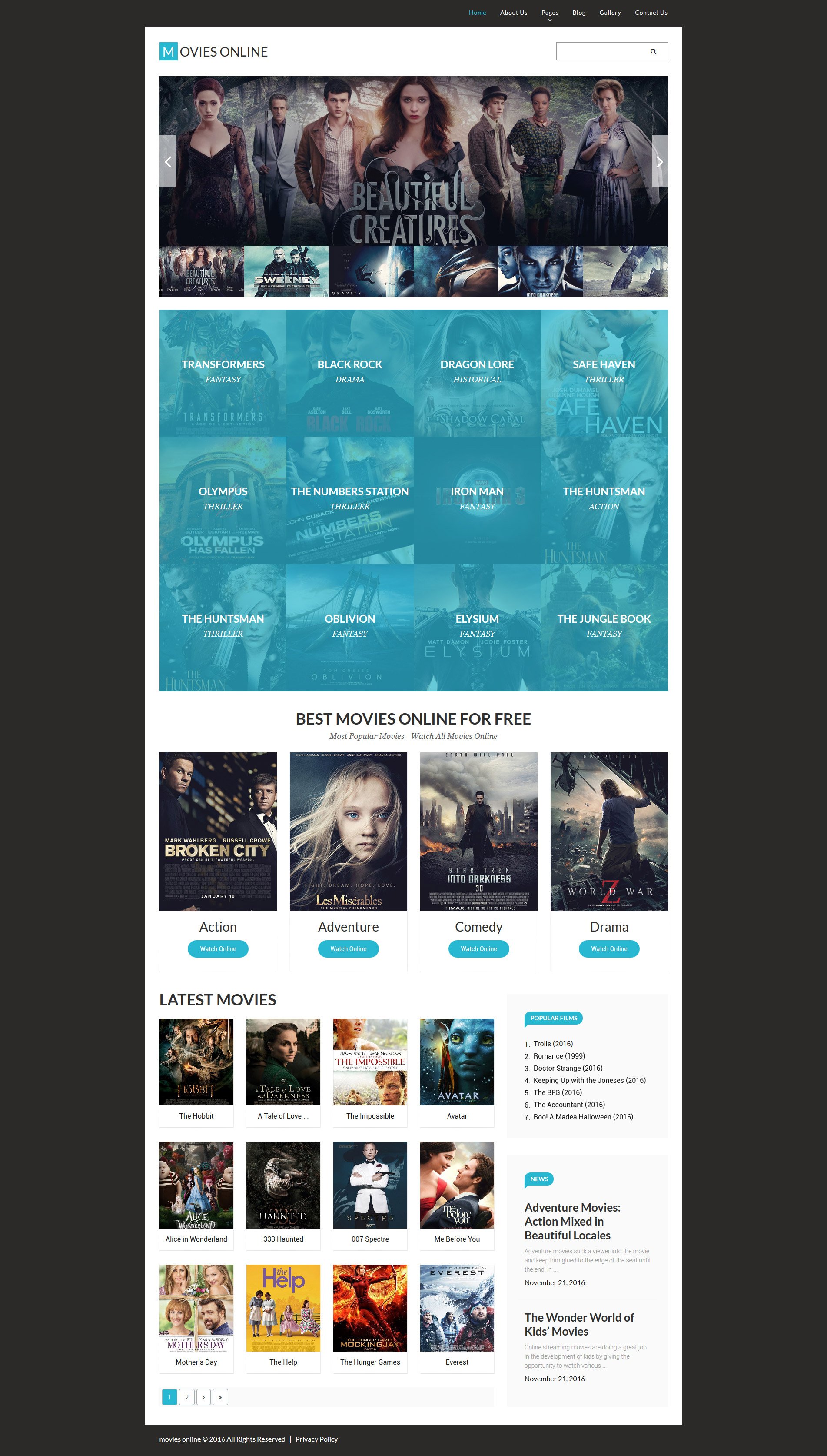 Thème Joomla adaptatif pour site de films #61332