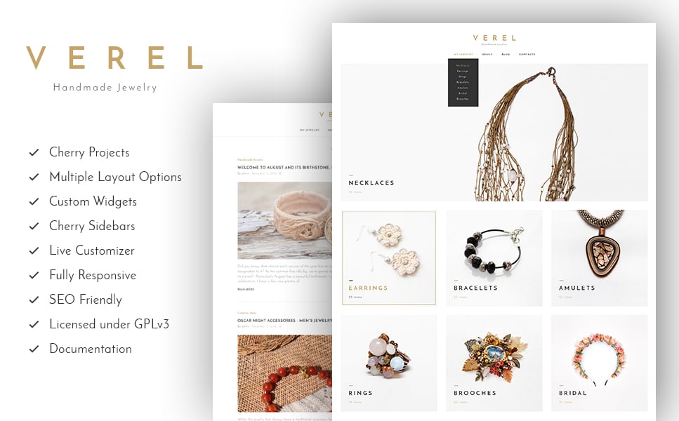 Verel - Handmade Jewelry WordPress Theme