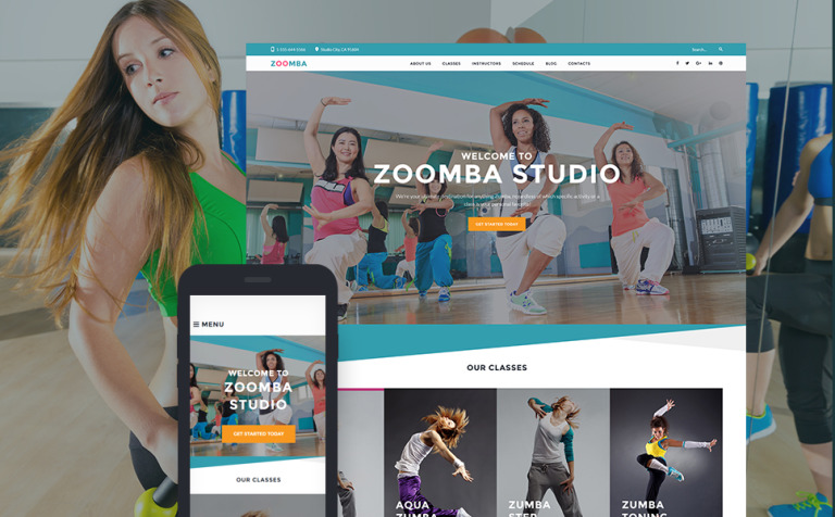 Zoomba - Zoomba Dance Studio Responsive WordPress Theme Big Screenshot Zoomba - Zoomba Dance Studio WordPress Theme New Screenshots BIG