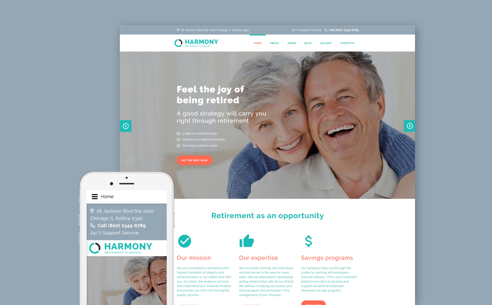 Harmony - Retirement Planning Joomla Template New Screenshots BIG