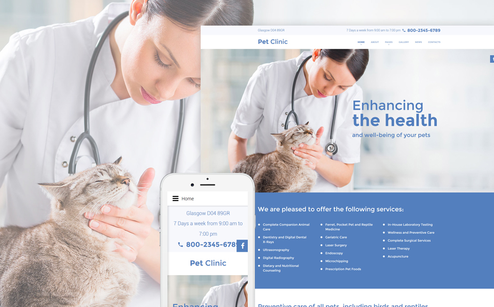 Pet Clinic - Vet Medicine Responsive Joomla Template New Screenshots BIG