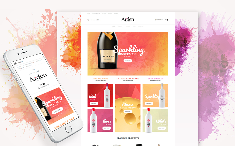 Wine Responsive VirtueMart Template New Screenshots BIG