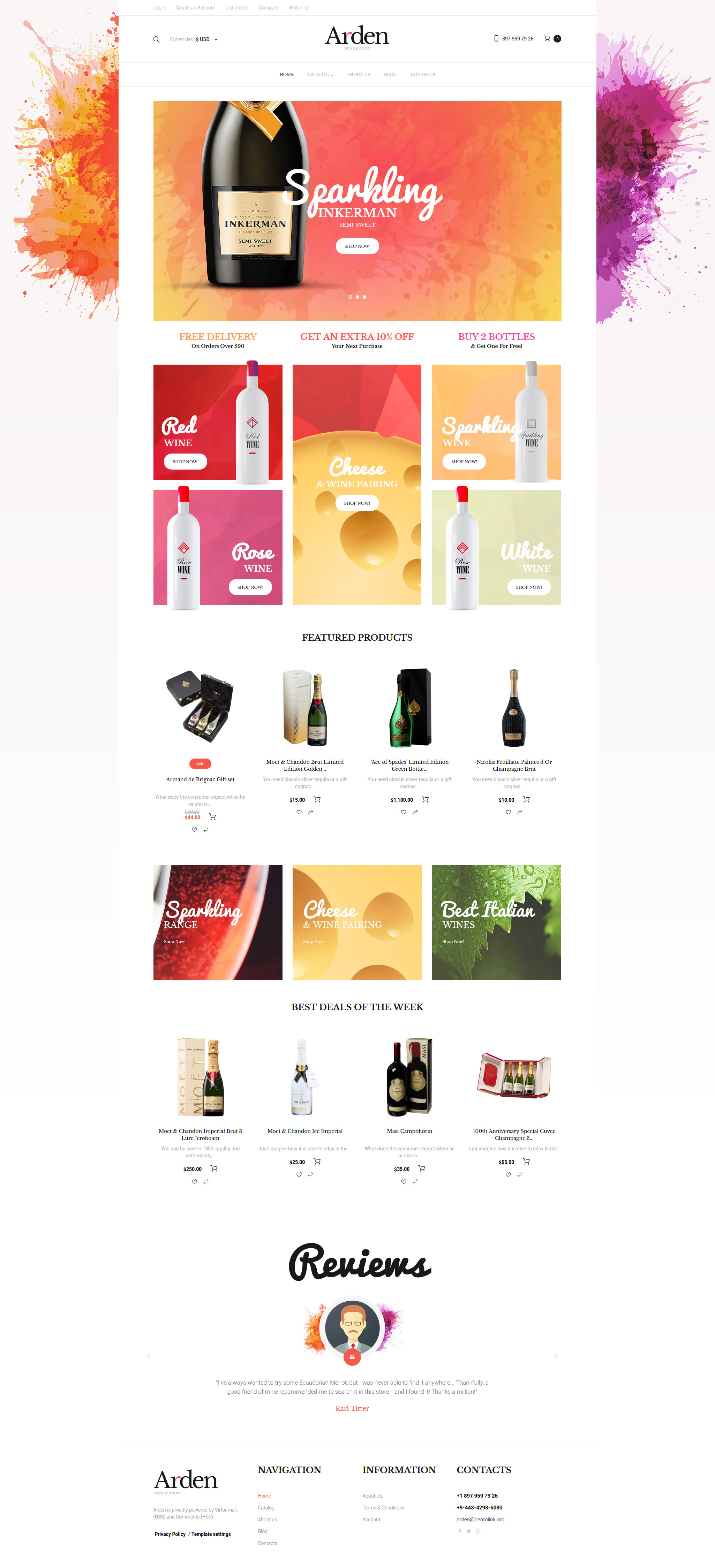 Wine VirtueMart Template