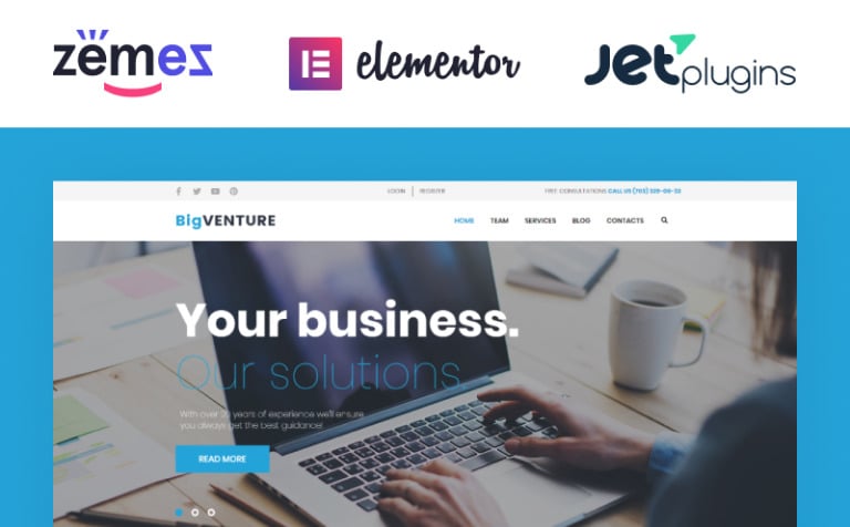 BigVenture - Business & Consulting WPML ready WordPress Template Big Screenshot BigVenture - Business & Consulting WordPress Theme New Screenshots BIG