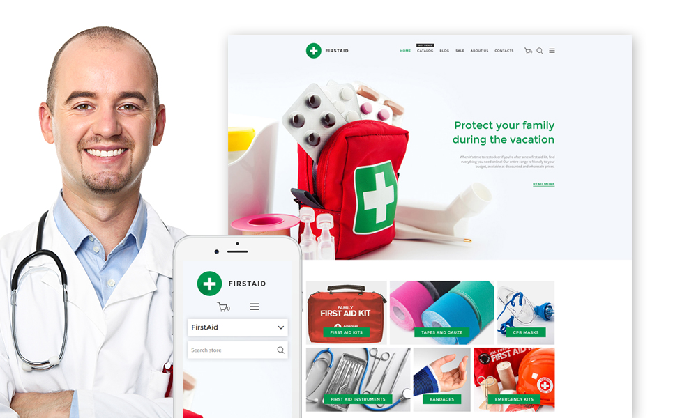 FirstAid - Medical & Healthcare Shopify Theme New Screenshots BIG