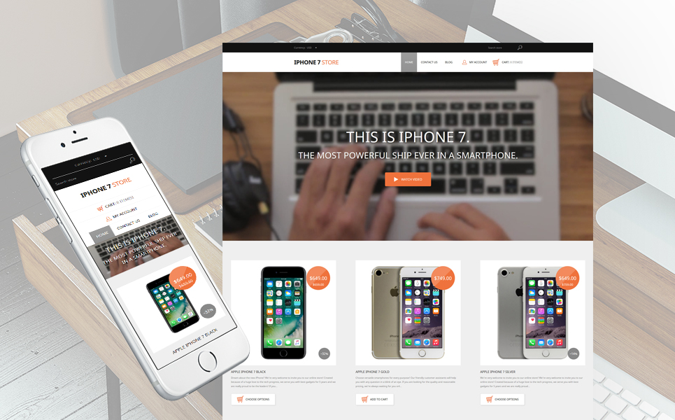 iPhone Mobile Phones Responsive Shopify Theme New Screenshots BIG