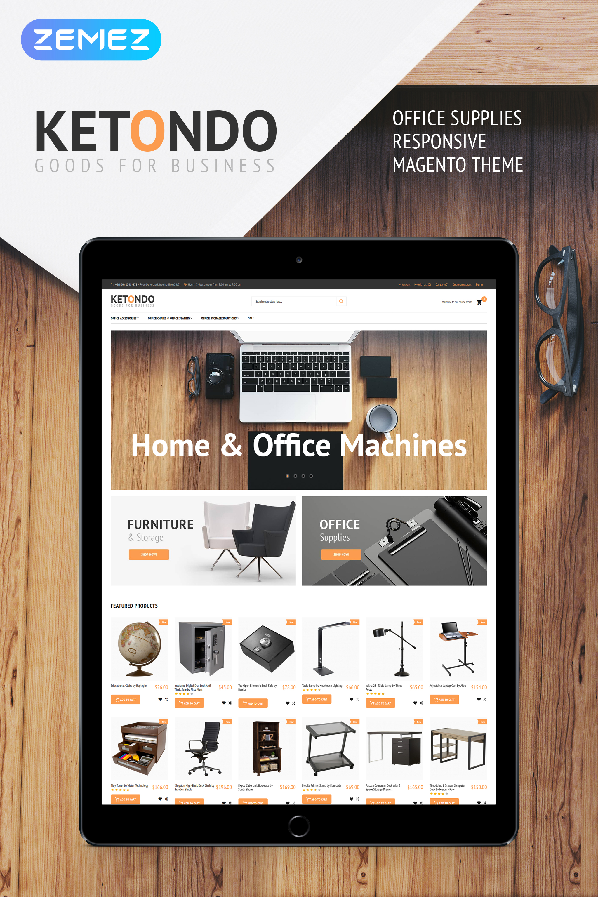 "Ketondo - Office Supplies" thème Magento #62094