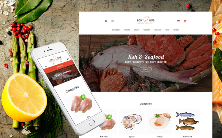 Longud - Seafood Delicacies Responsive Magento Theme Big Screenshot Longud - Seafood Delicacies Magento Theme New Screenshots BIG