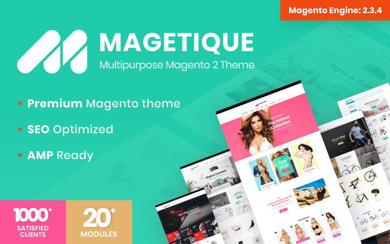 Magetique - AMP-Ready Multipurpose Magento 2 Theme Magento Theme