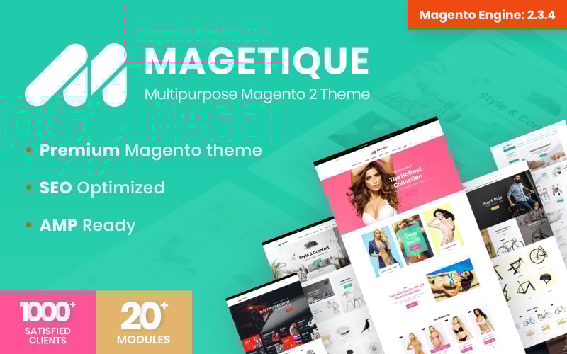 "Magetique - Multifunctioneel" Responsive Magento Thema №62000