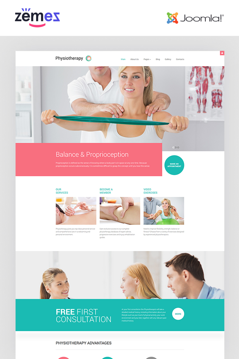  Physiotherapy - Medical Treatment Joomla Template
