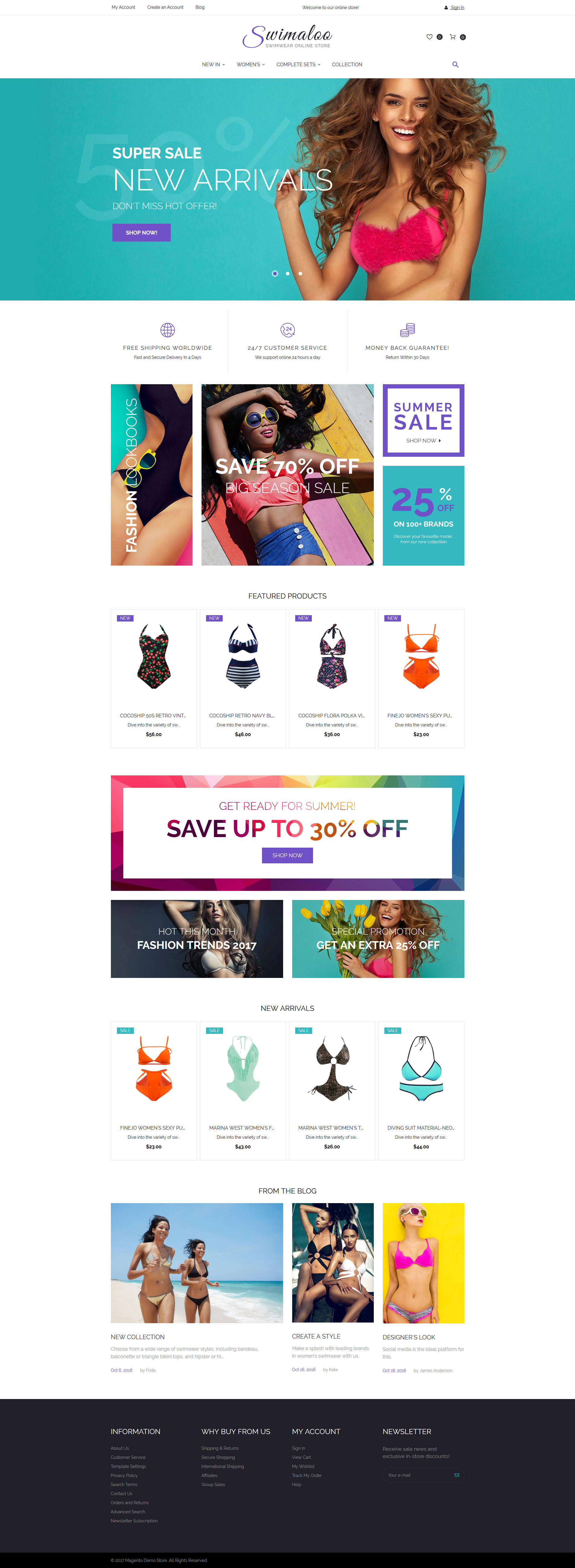 Swimaloo - Swimwear Online Store Magento Theme New Screenshots BIG