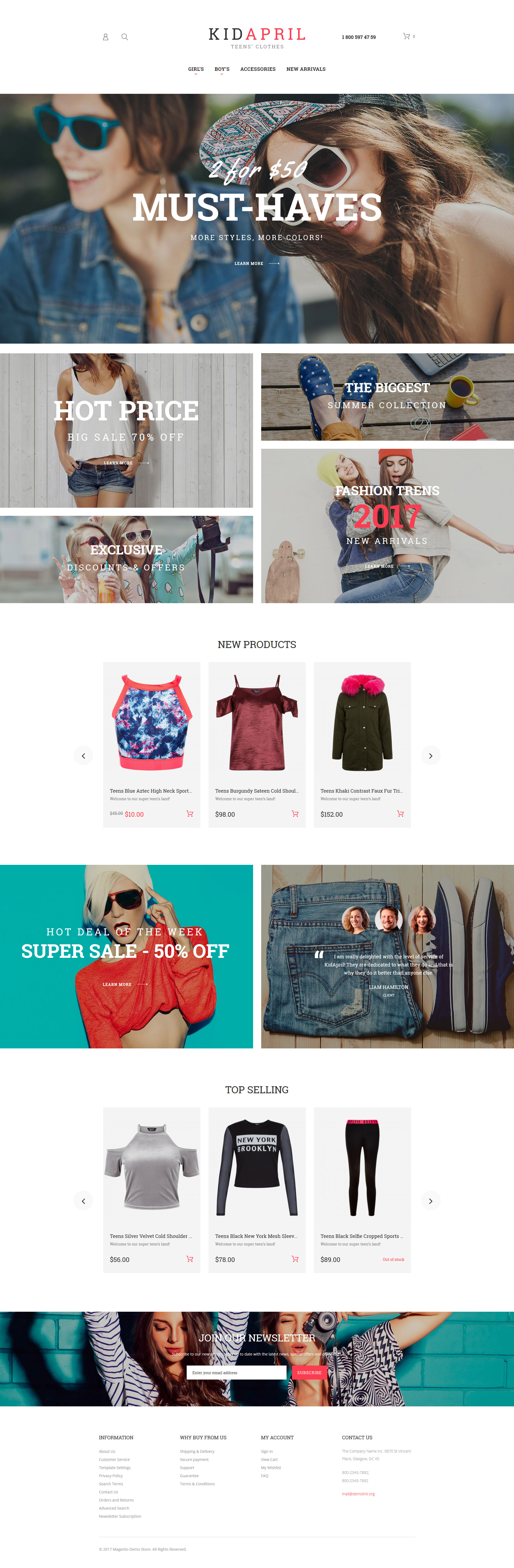 Teen's Clothes & Fashion Magento Theme New Screenshots BIG