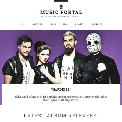 Music Portal Responsive Tema Joomla