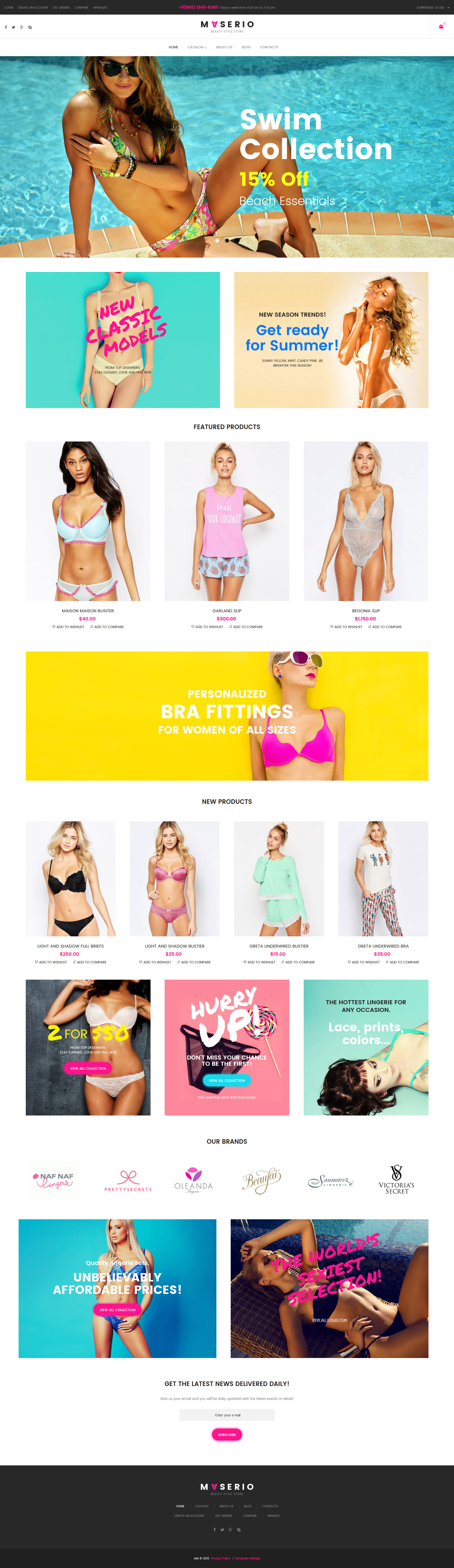 Thème VirtueMart pour magasin de lingerie #62061 - screenshot