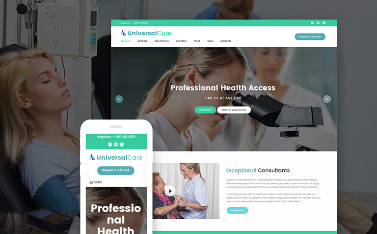 UniversalCare - Medical Center Responsive Responsive WordPress Theme Big Screenshot UniversalCare - Medical Center Responsive WordPress Theme New Screenshots BIG