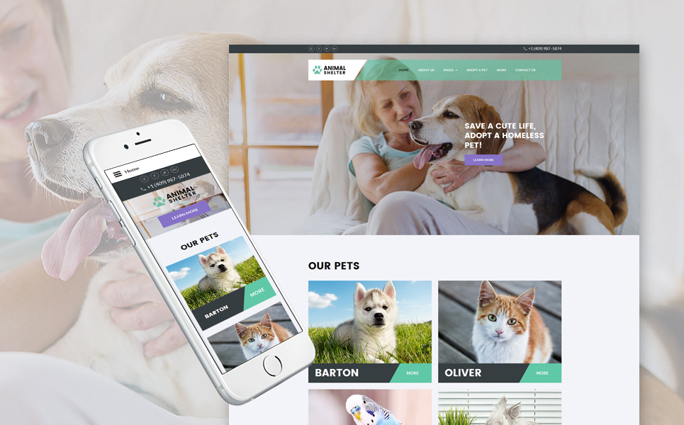 Animal Shelter Joomla Template New Screenshots BIG