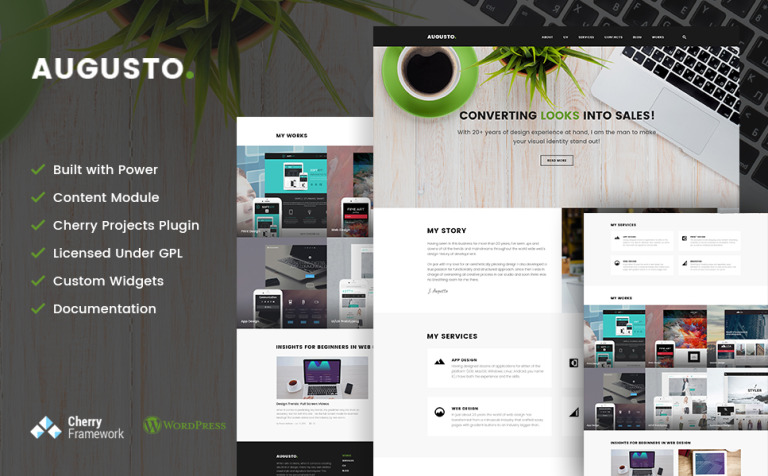 Augusto - Freelance Designer & Web Design WPML ready WordPress Template Big Screenshot Augusto - Freelance Designer & Web Design WordPress Theme New Screenshots BIG