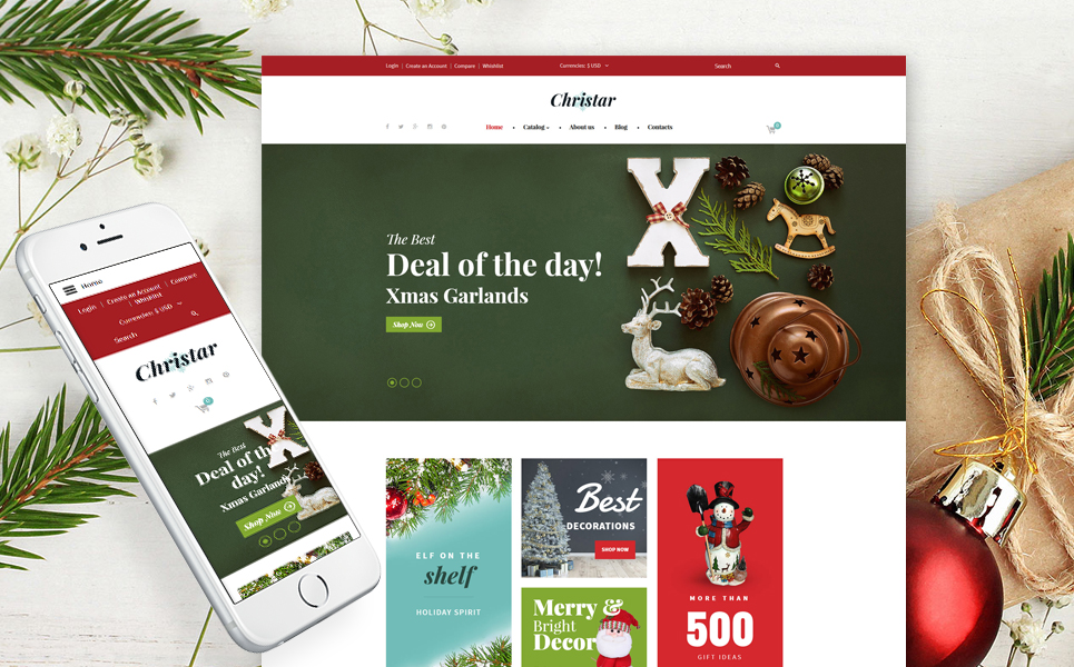 Christmas Responsive VirtueMart Template New Screenshots BIG