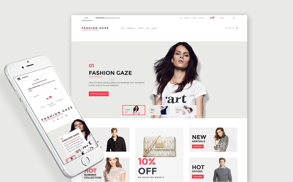Fashion Store VirtueMart Template #62132