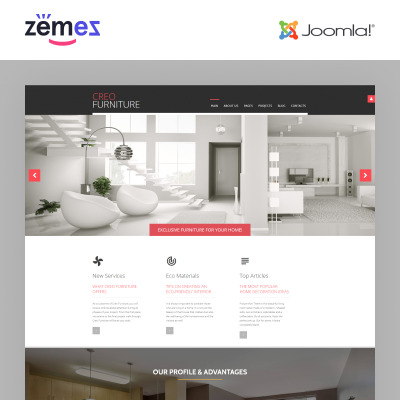 Joomla шаблон "CreoFurniture - Exclusive Furniture Responsive" #62149