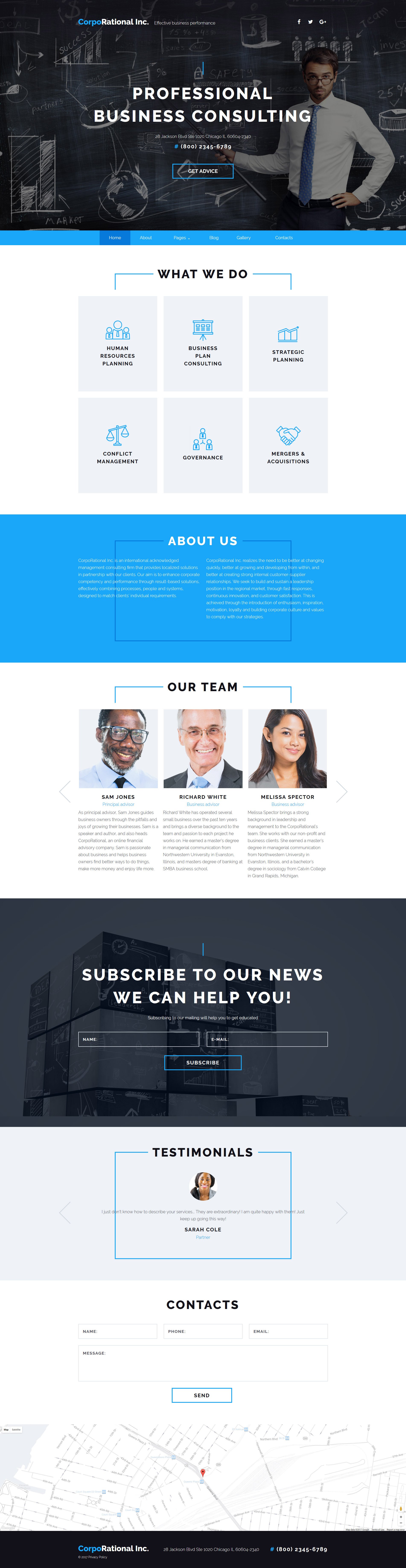 Plantilla Joomla "CorpoRational Inc - Business Consulting" #62157