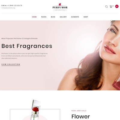Responsywny szablon strony www Perfumor - Cosmetics Store Multipage Creative HTML #62128 #62128