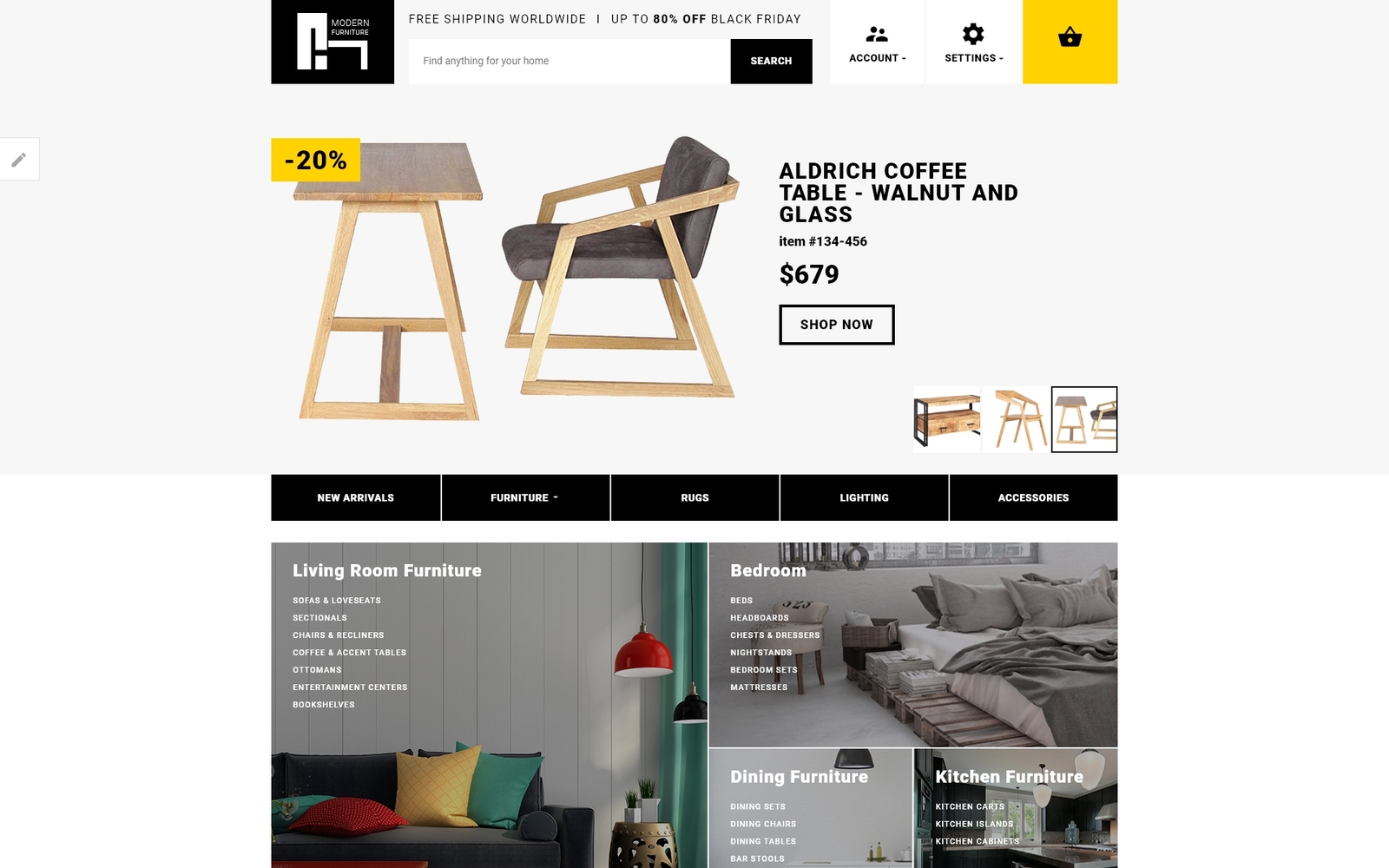 Reszponzív Modern Furniture - Interior & Home Decor Responsive OpenCart sablon 62166