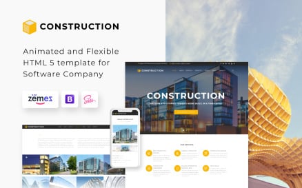 Construction - Construction Company Responsive Multipage Website Template