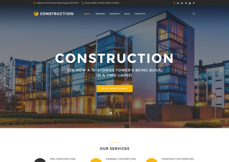 Construction - Construction Company Responsive Multipage