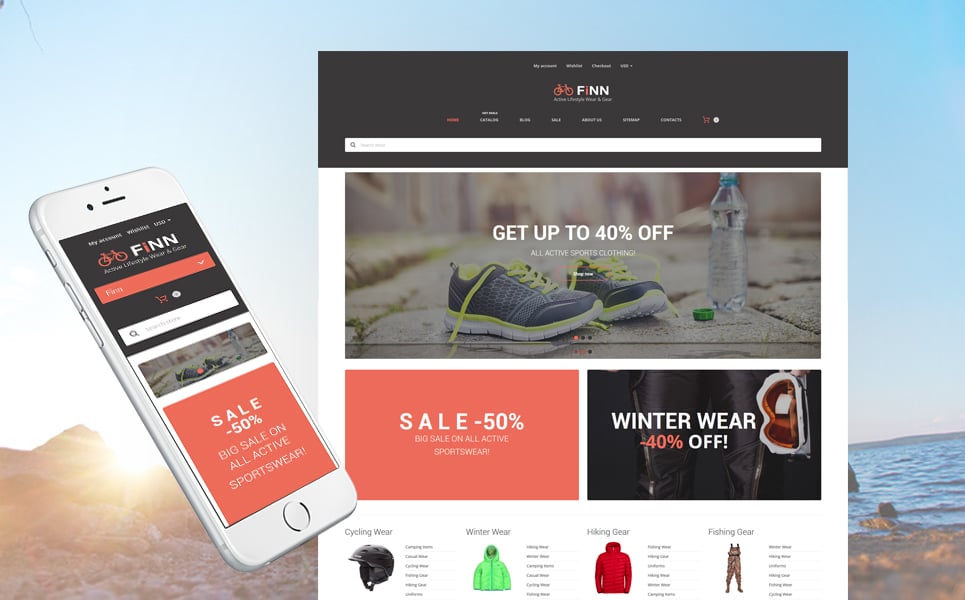 Extreme Sports Store Shopify Theme New Screenshots BIG