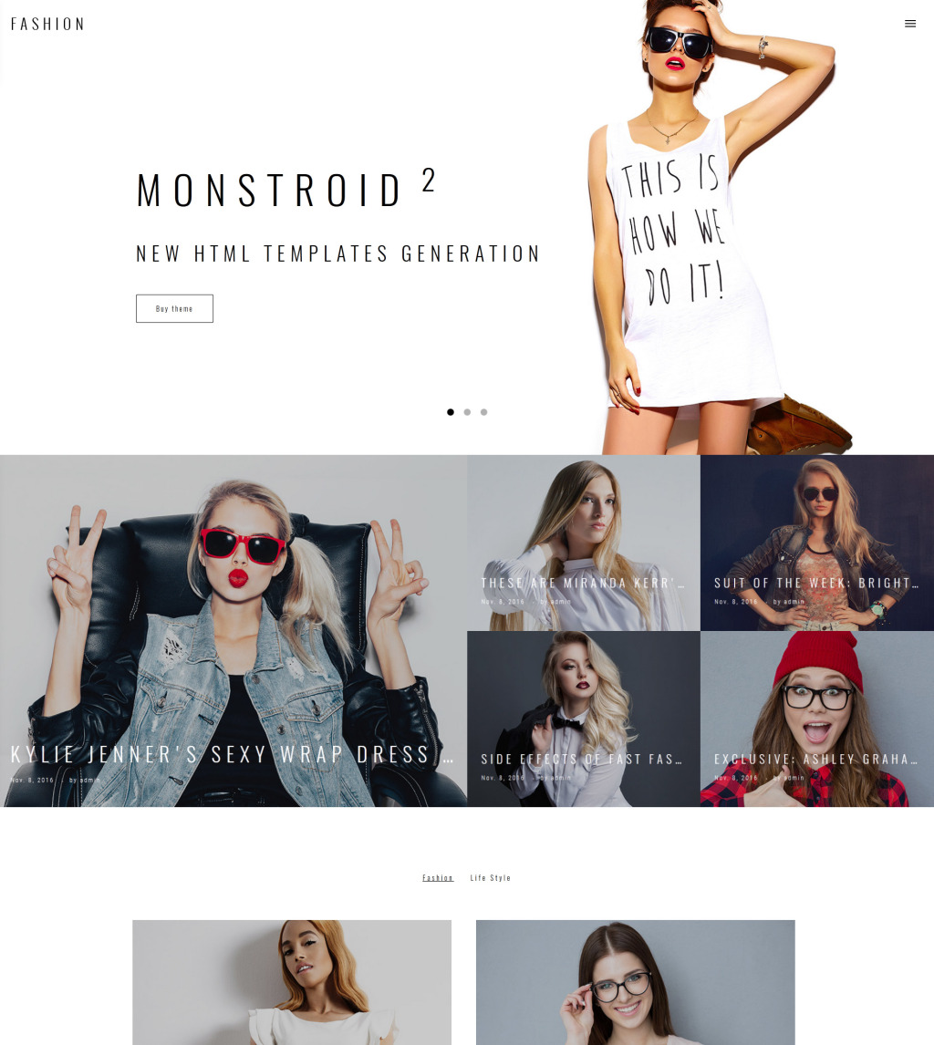 Live Demo For Fashion Blog Multipage Website Template 62273