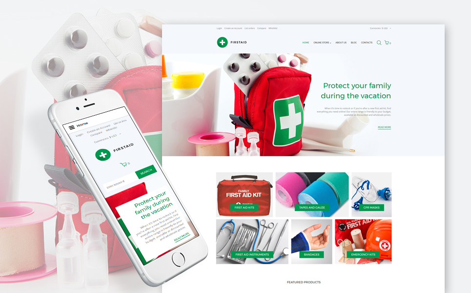 First Aid Responsive VirtueMart Template New Screenshots BIG