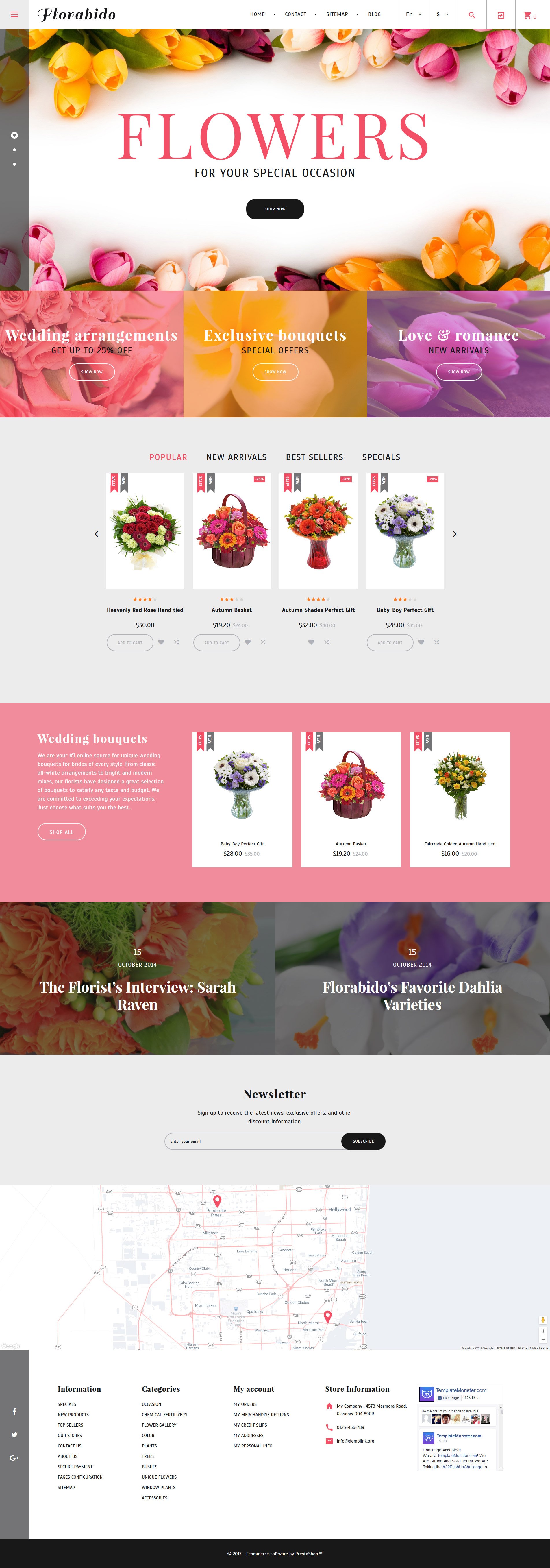 Florabido - Bouquets & Floral Arrangement PrestaShop Theme - screenshot